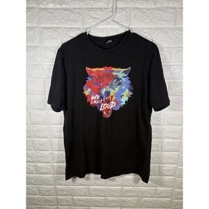 DS18 Mens Shirt‎ Size Large Black Short Sleeve We Like It Loud Warewolf